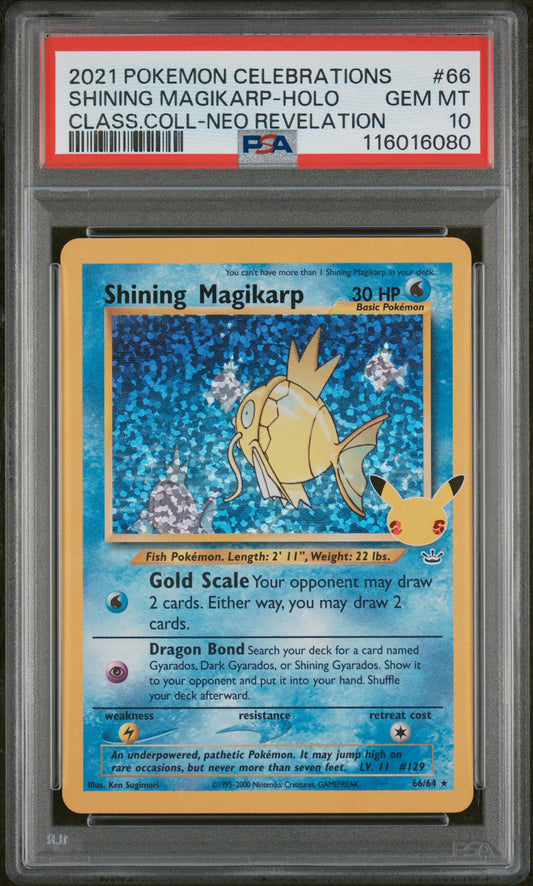 2021 Pokemon Celebrations Classic Collection #66 Shining Magikarp-Holo PSA 10