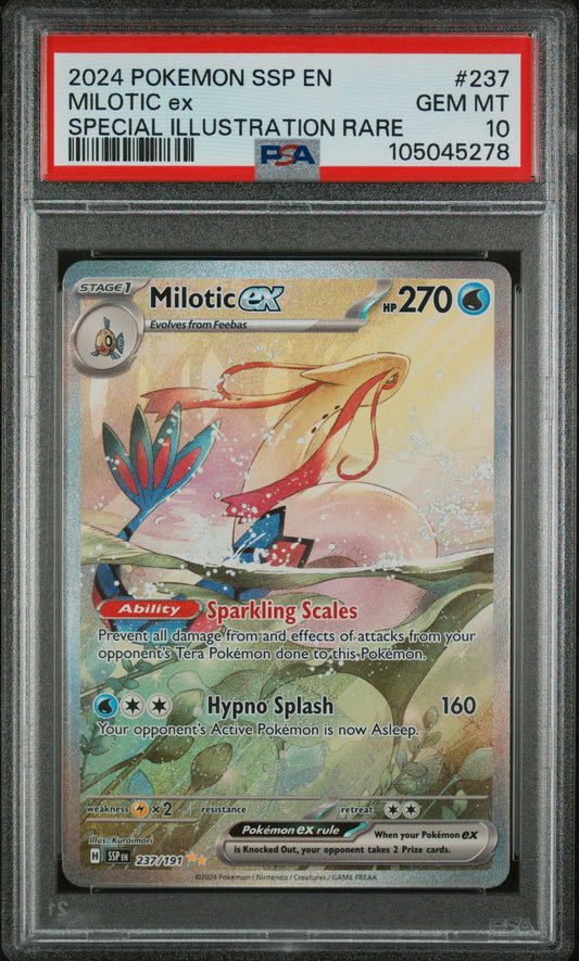 2024 Pokemon Ssp En-Surging Sparks #237 Milotic Ex PSA 10