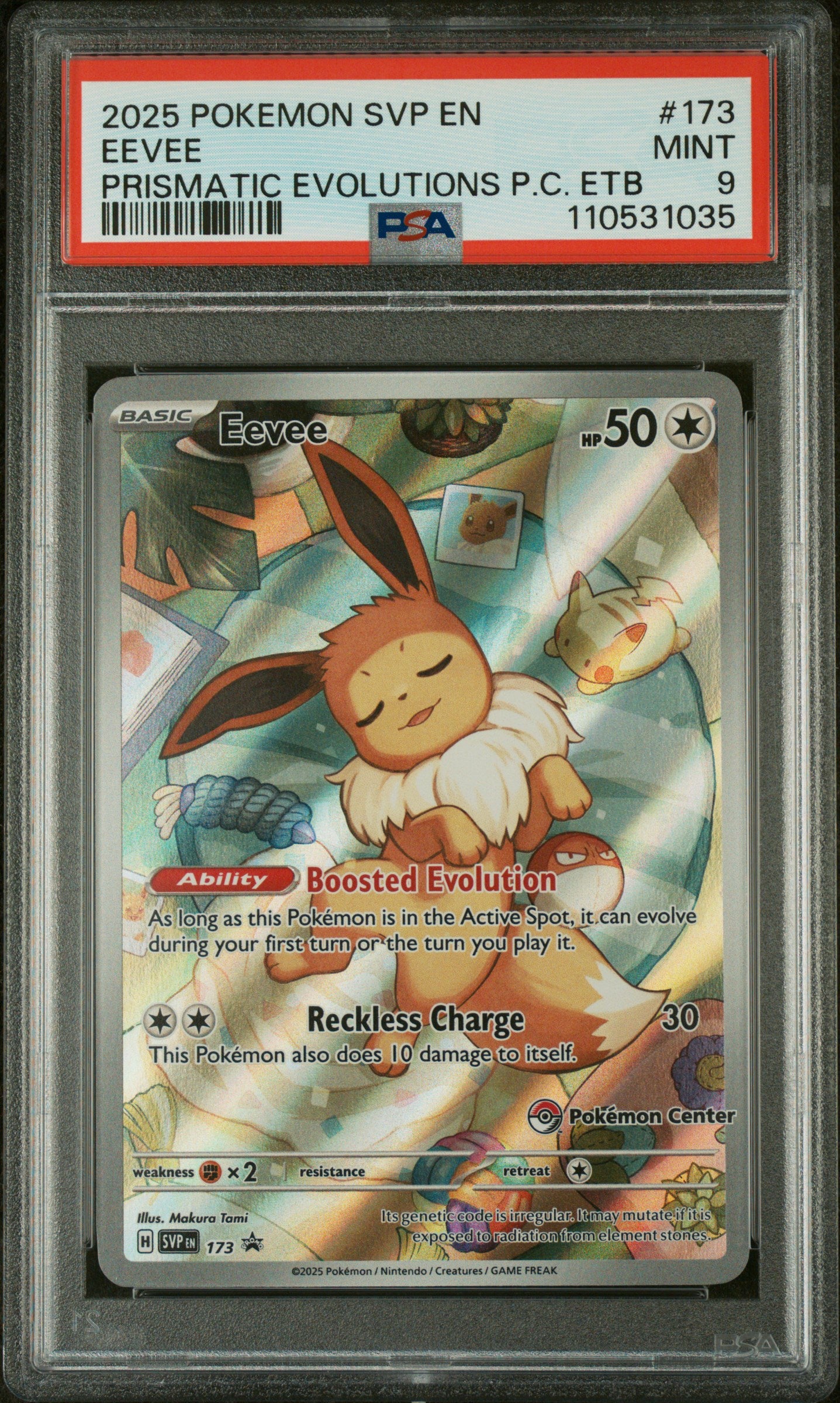 2025 Pokemon Svp En-Sv Black Star Promo #173 Eevee PSA 9