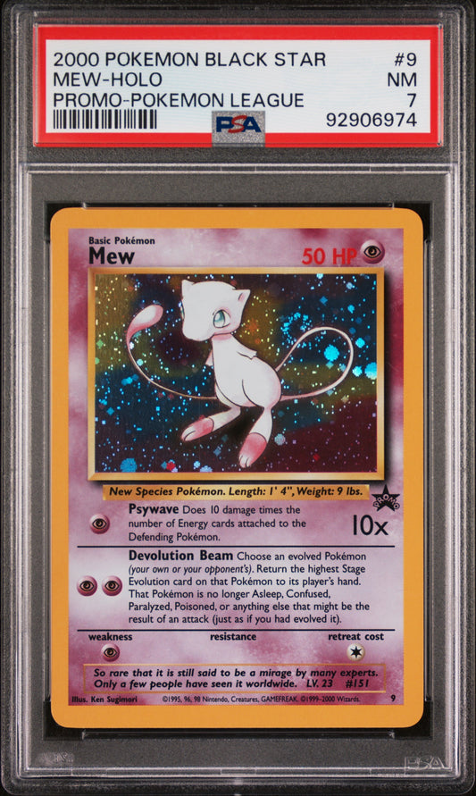 2000 Pokemon Promo Black Star #9 Mew-Holo PSA 7