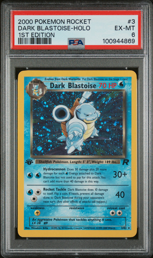 2000 Pokemon Rocket #3 Dark Blastoise-Holo PSA 6