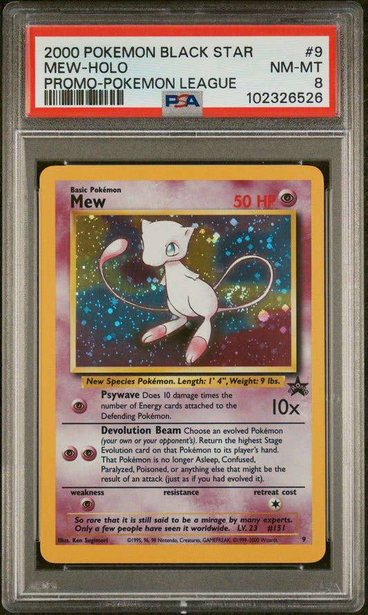 2000 Pokemon Promo Black Star #9 Mew-Holo PSA 8