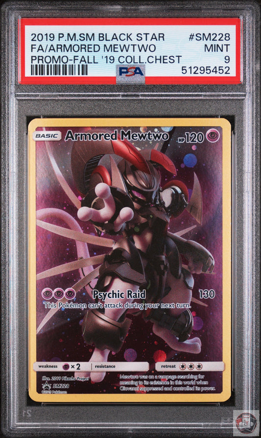 Armored Mewtwo SM228 Fall 2019 Collector Chest Sm Black Star Promo Pokemon PSA 9