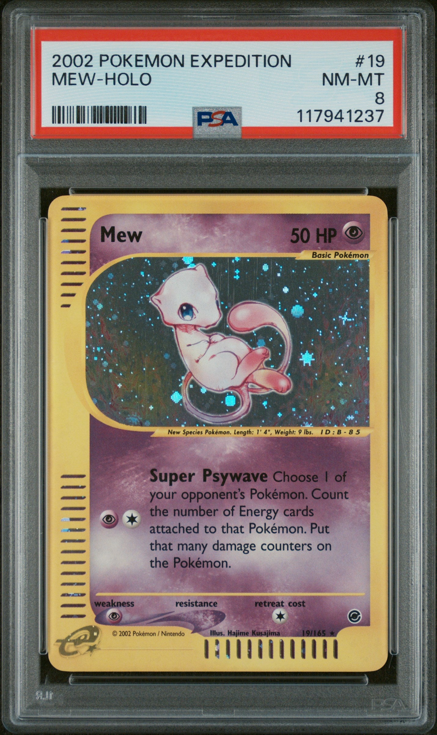 Mew Holo 19/165 Expedition Pokemon PSA 8
