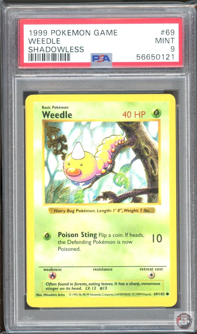 Weedle 69/102 Shadowless Game Pokemon PSA 9
