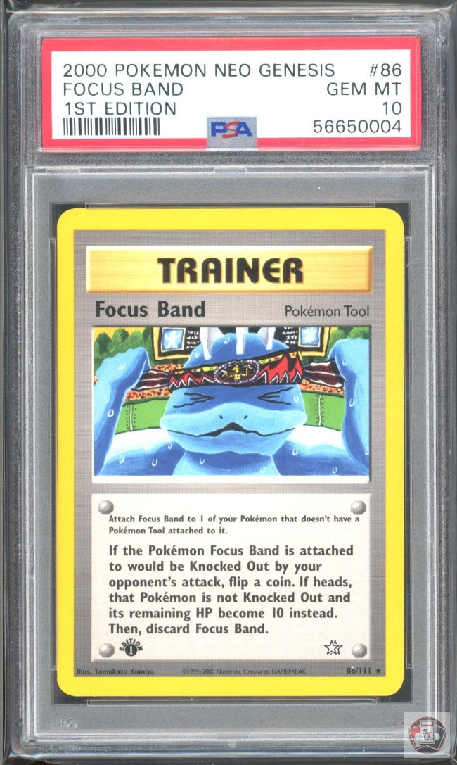Focus Band 86/111 Neo Genesis 1st Edition Pokemon PSA 10