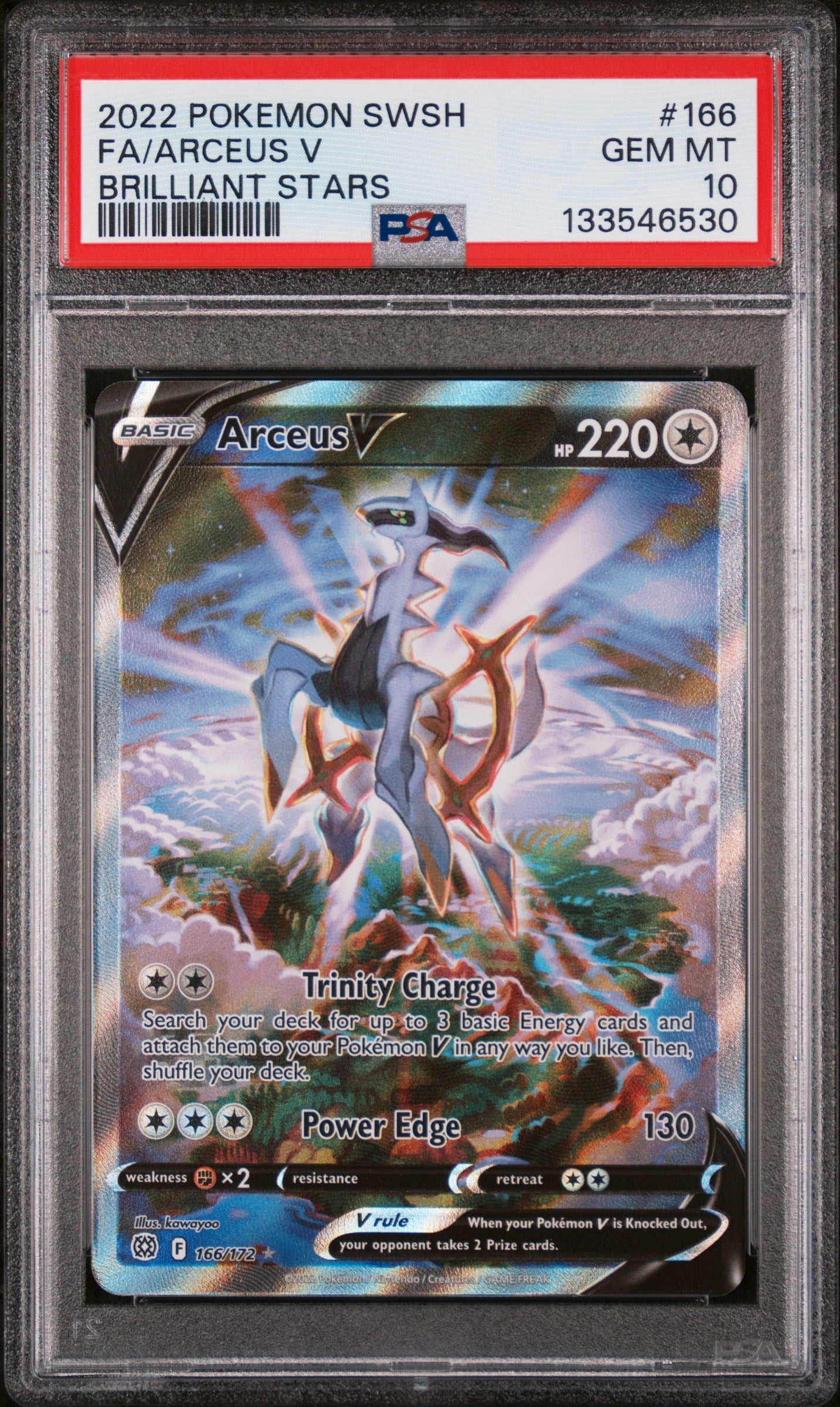 Arceus V 166/99 Brilliant Stars Pokemon PSA 10
