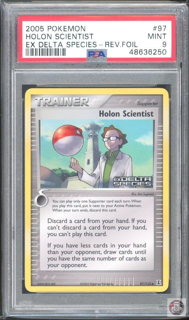 Holon Scientist Reverse Holo 97/113 Delta Species Pokemon PSA 9