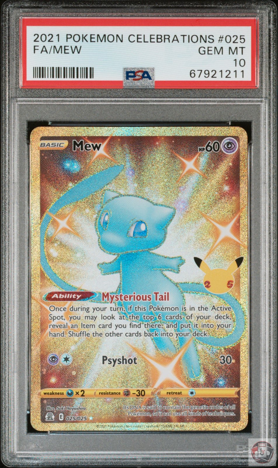 Mew 025 Celebrations Pokemon PSA 10 Gem Mint