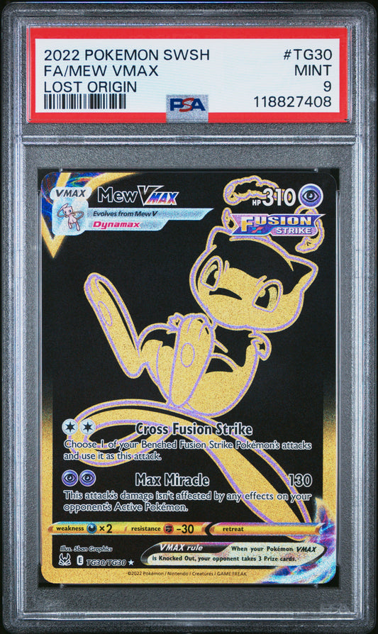 Mew Vmax TG30/TG30 Lost Origin Pokemon PSA 9