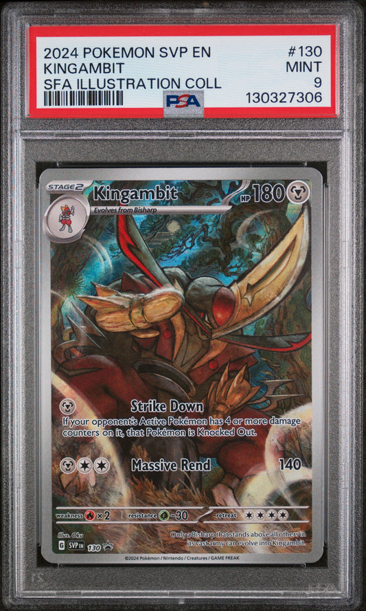 Kingambit 130/64 Shrouded Fable Illustration Collection Pokemon PSA 9