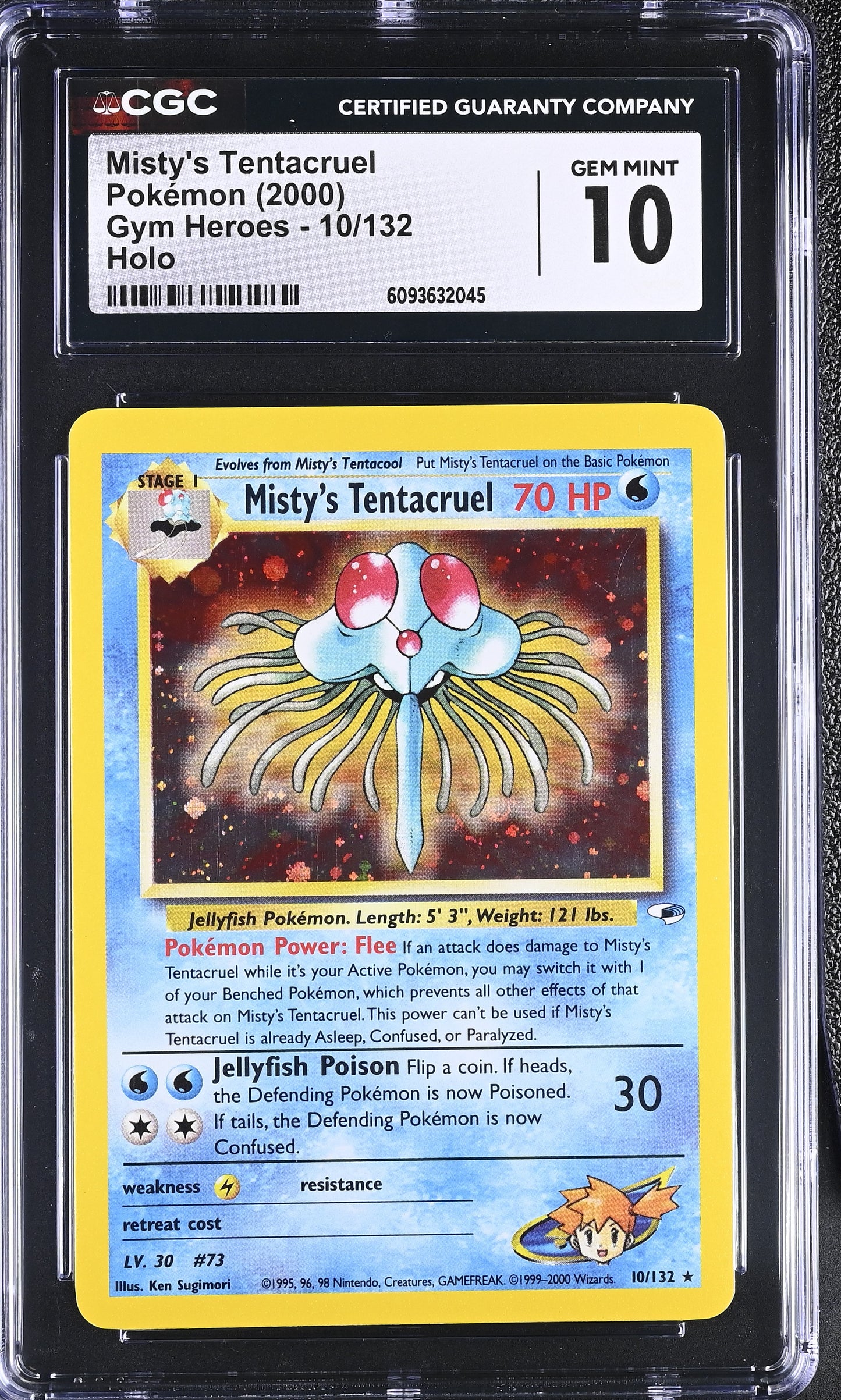 Misty's Tentacruel 10/132 Holo Gym Heroes Pokemon CGC 10 Gem Mint