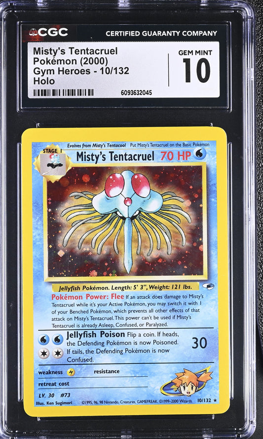 Misty's Tentacruel 10/132 Holo Gym Heroes Pokemon CGC 10 Gem Mint