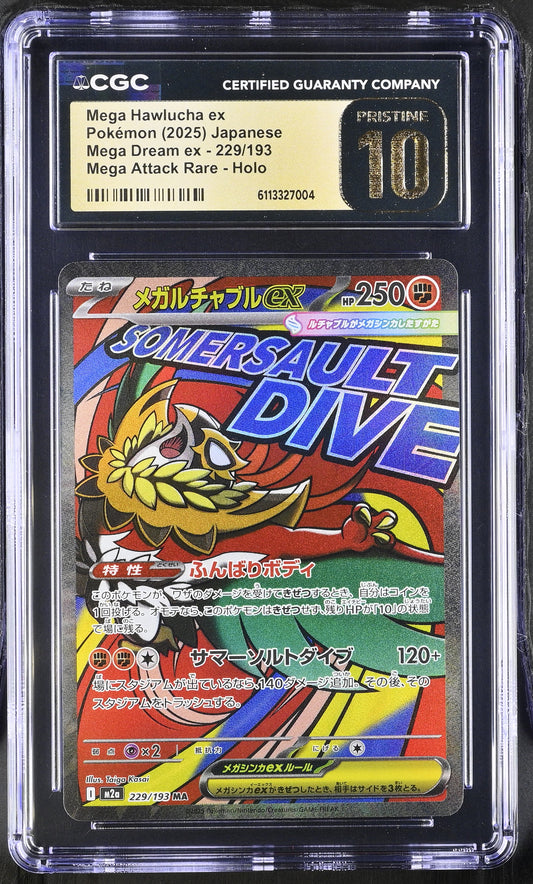 Mega Hawlucha EX 229/193 Attack Rare Holo Pokemon Japanese CGC 10 Pristine