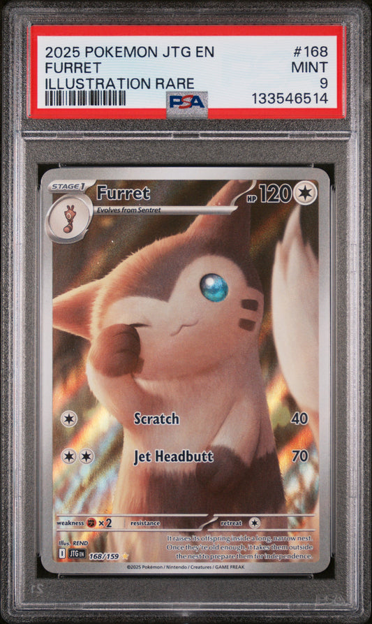 Furret 168/159 Illustration Rare Jtg En-journey Together Pokemon PSA 9