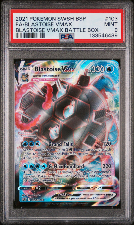 Blastoise Vmax 103 Battle Box Swsh Black Star Promo Pokemon PSA 9