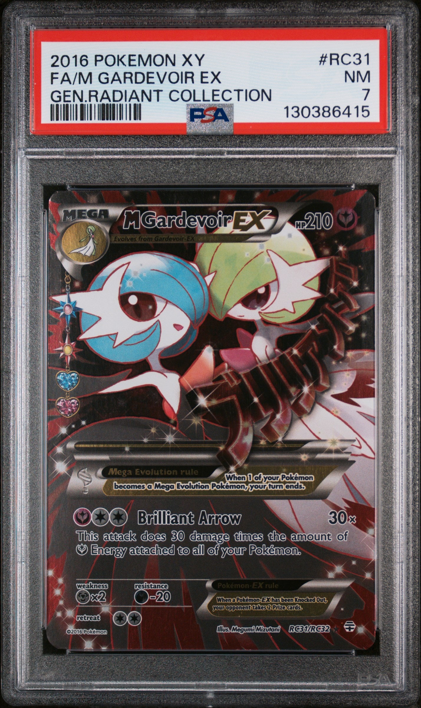 M Gardevoir EX RC31/83 Generations Radiant Collection Pokemon PSA 7