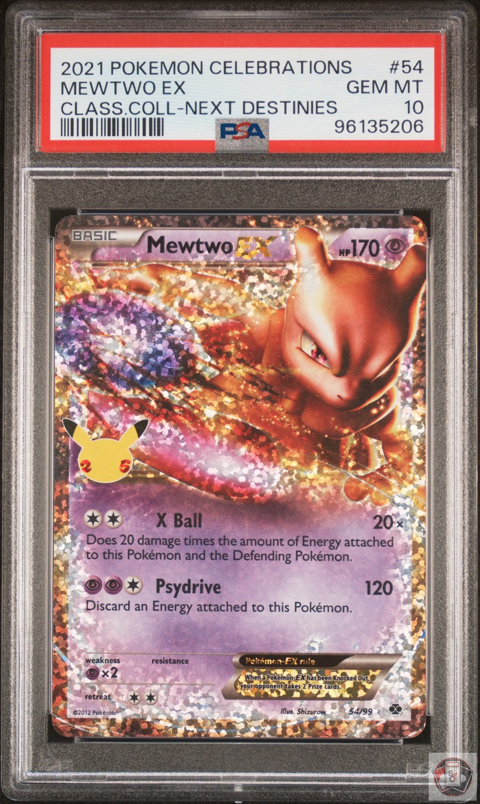 Mewtwo EX 54 Celebrations Classic Collection Pokemon PSA 10 Gem Mint