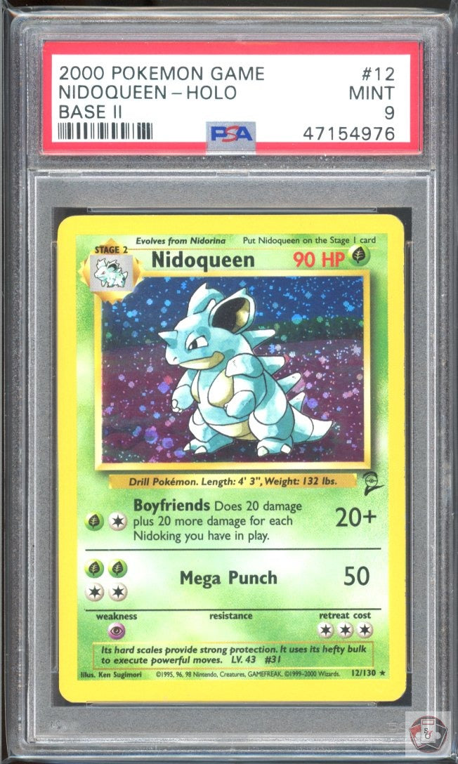 Nidoqueen Holo 12 Game Base Ii Pokemon PSA 9