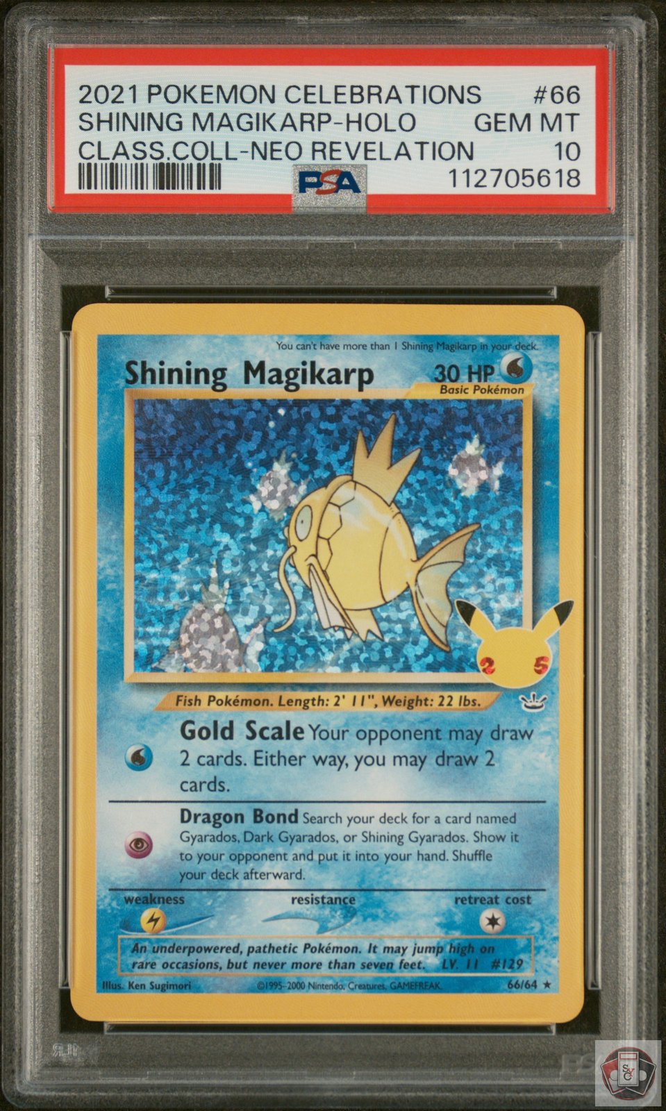 Shining Magikarp Holo 66 Celebrations Classic Collection Pokemon PSA 10 Gem Mint