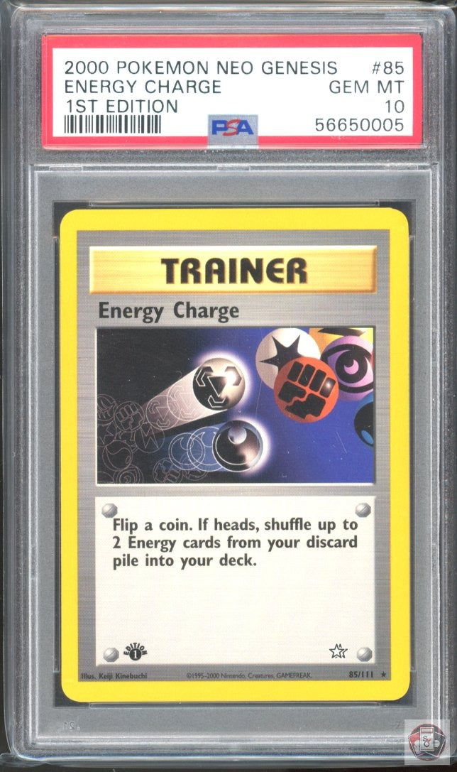 Energy Charge 85/111 Neo Genesis 1st Edition Pokemon PSA 10