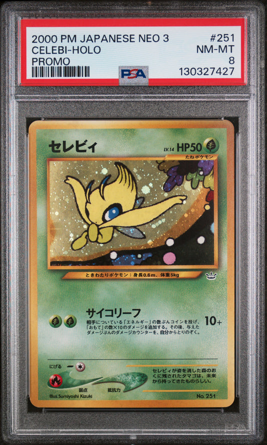 Celebi Holo 251 Promo Neo 3 Promo Pokemon Japanese PSA 8