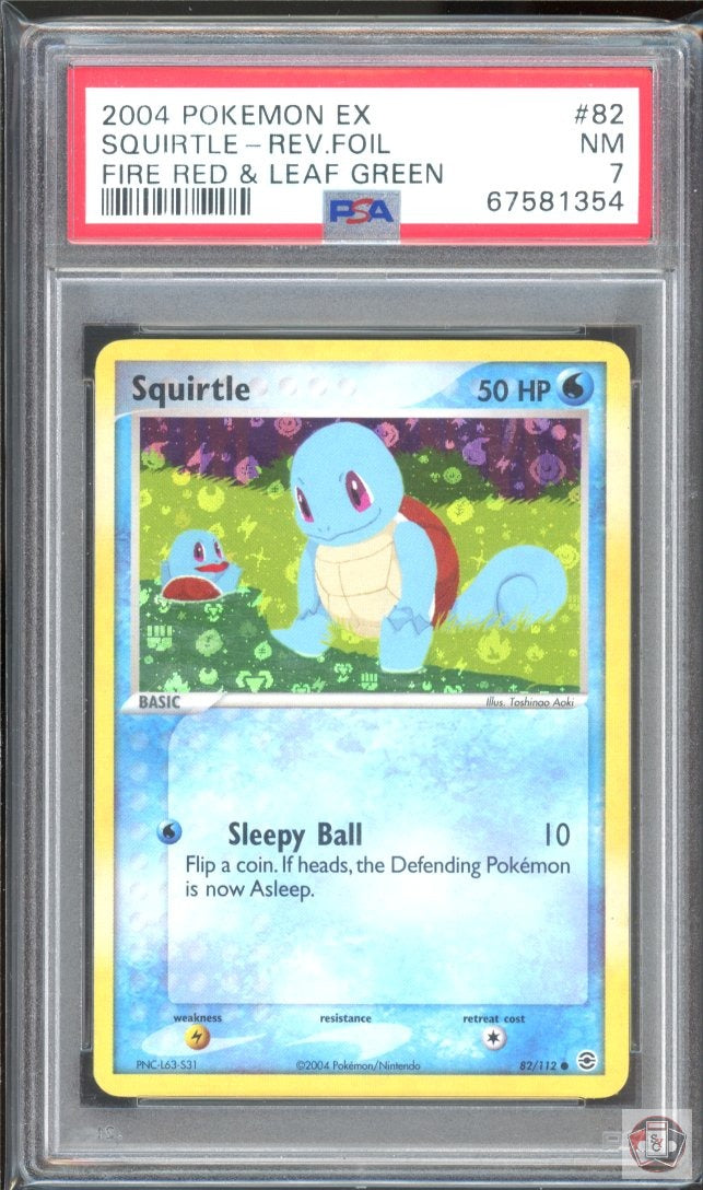 Squirtle Reverse Holo 82 Fire Red & Leaf Green Pokemon PSA 7