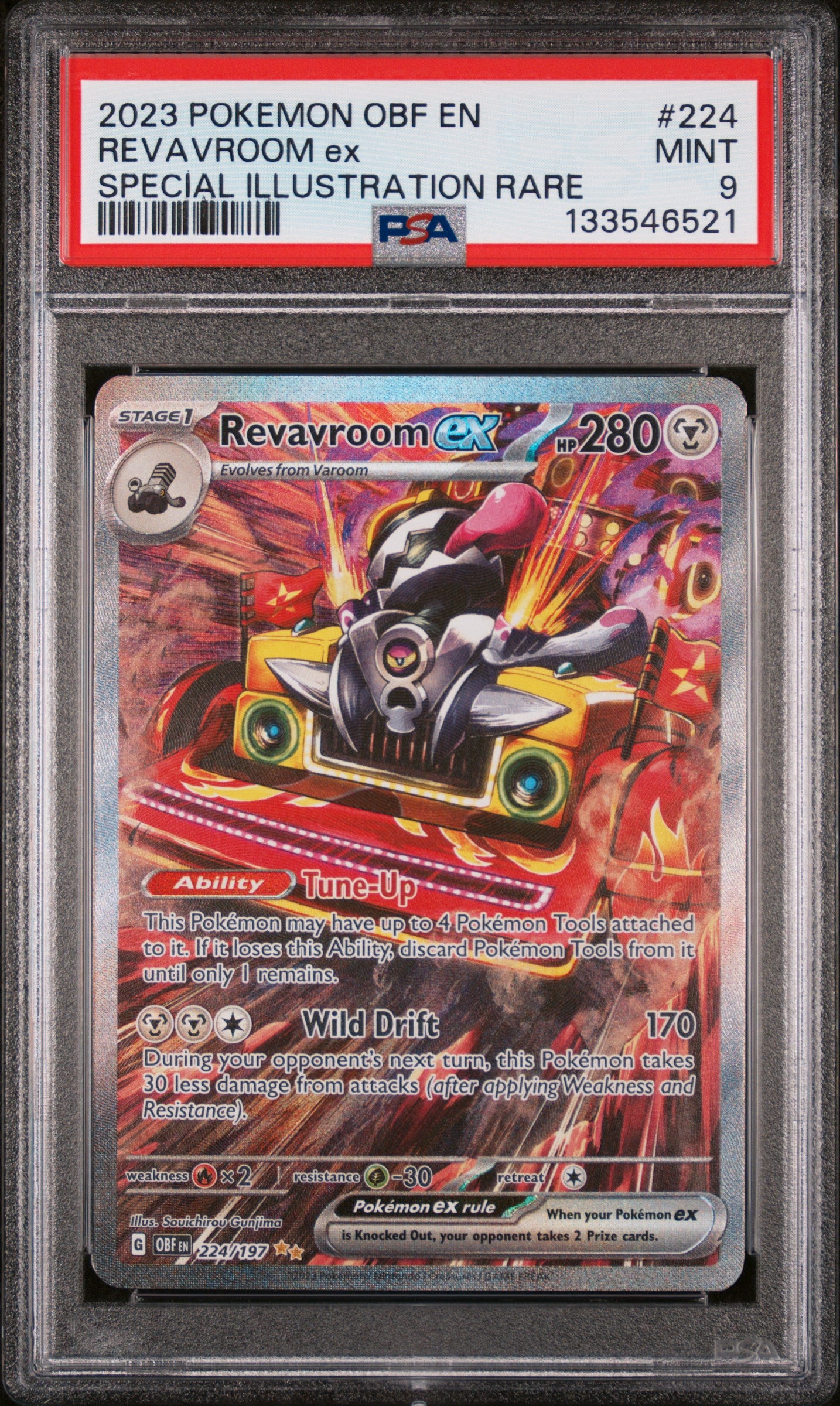 Revavroom EX 224/197 Special Illustration Rare Pokemon PSA 9