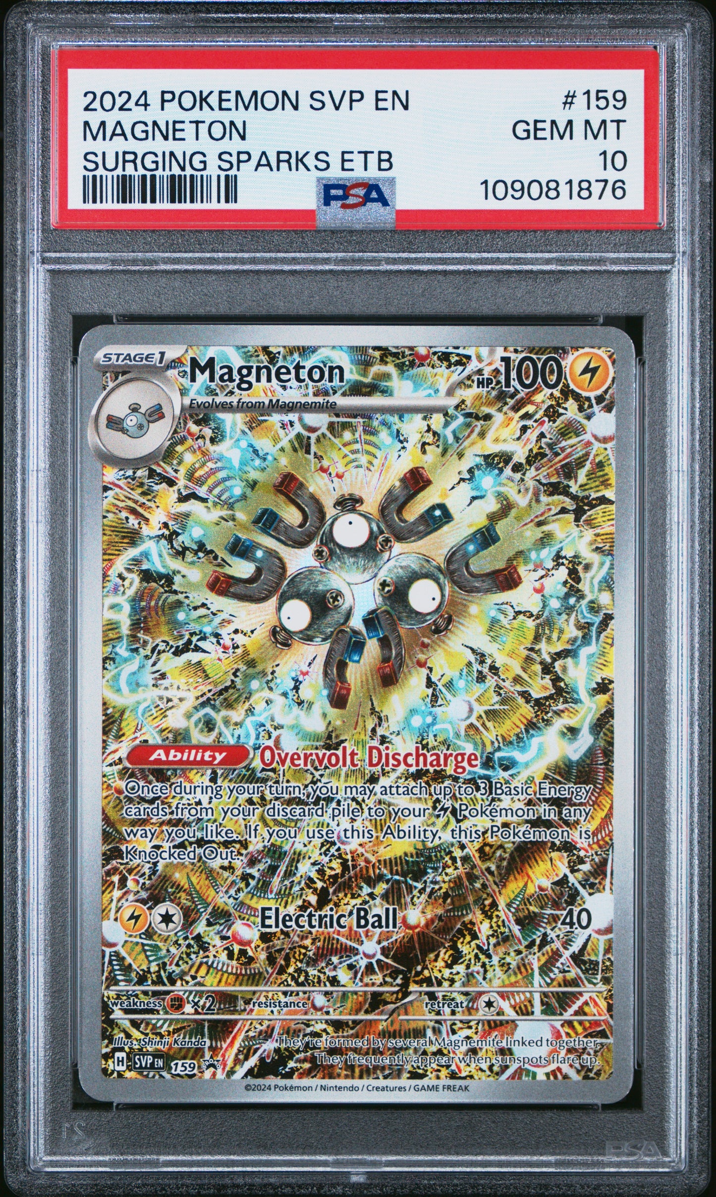 Magneton 159/191 Surging Sparks Elite Trainer Box Pokemon PSA 10
