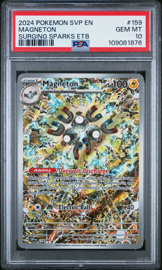 Magneton 159/191 Surging Sparks Elite Trainer Box Pokemon PSA 10
