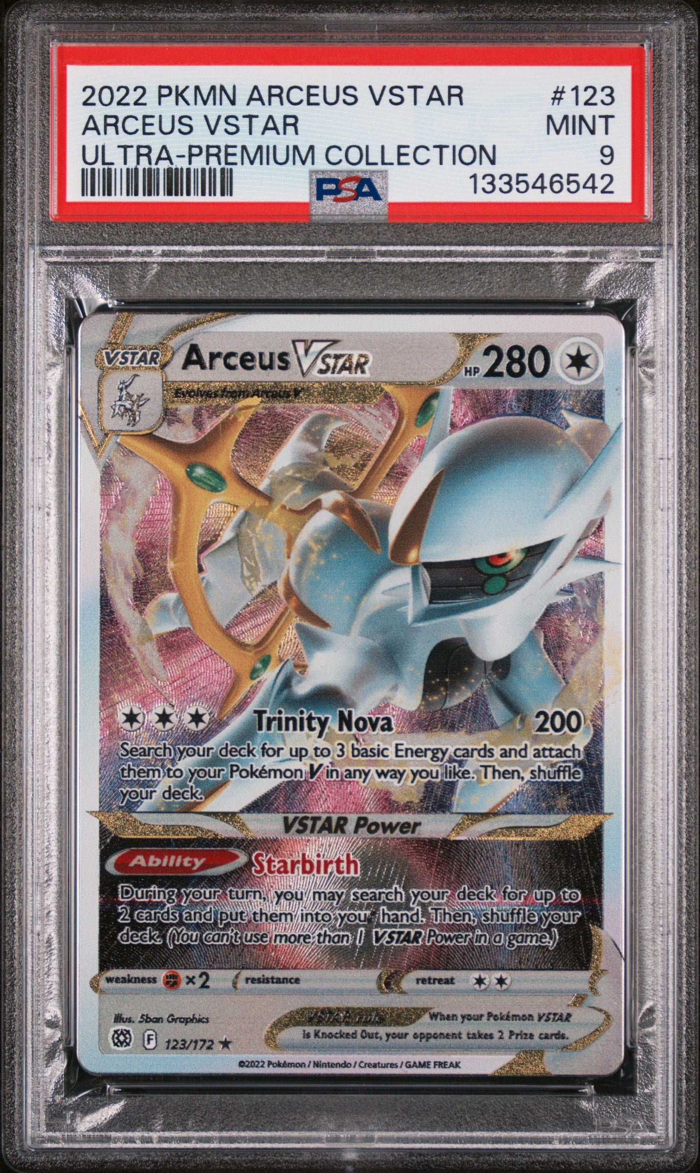 Arceus Vstar 123/99 Arceus Vstar Ultra-premium Collection Pokemon PSA 9