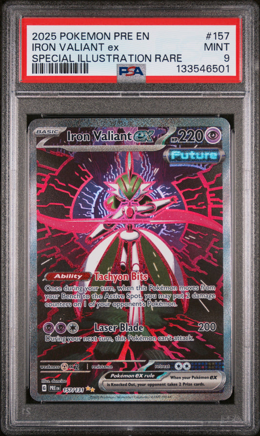 Iron Valiant EX 157/108 Special Illustration Rare Pokemon PSA 9