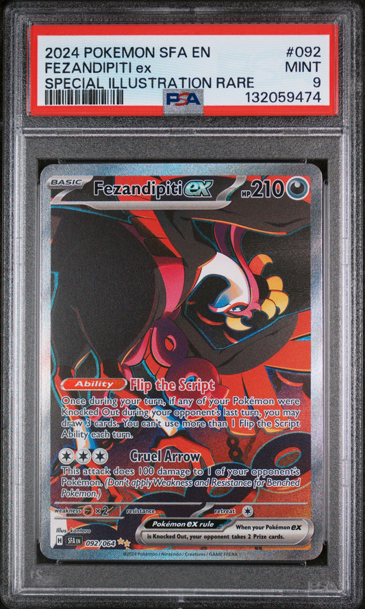 Fezandipiti EX 092/64 Special Illustration Rare Pokemon PSA 9
