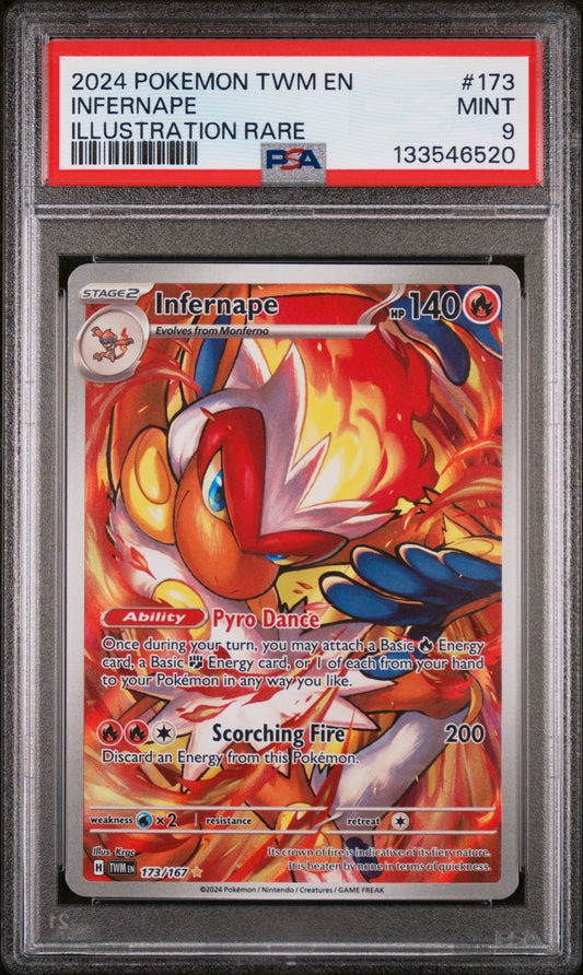 Infernape 173/167 Illustration Rare Twm En-twilight Masquerade Pokemon PSA 9