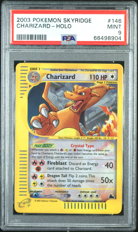 Charizard Holo 146/144 Skyridge Pokemon PSA 9